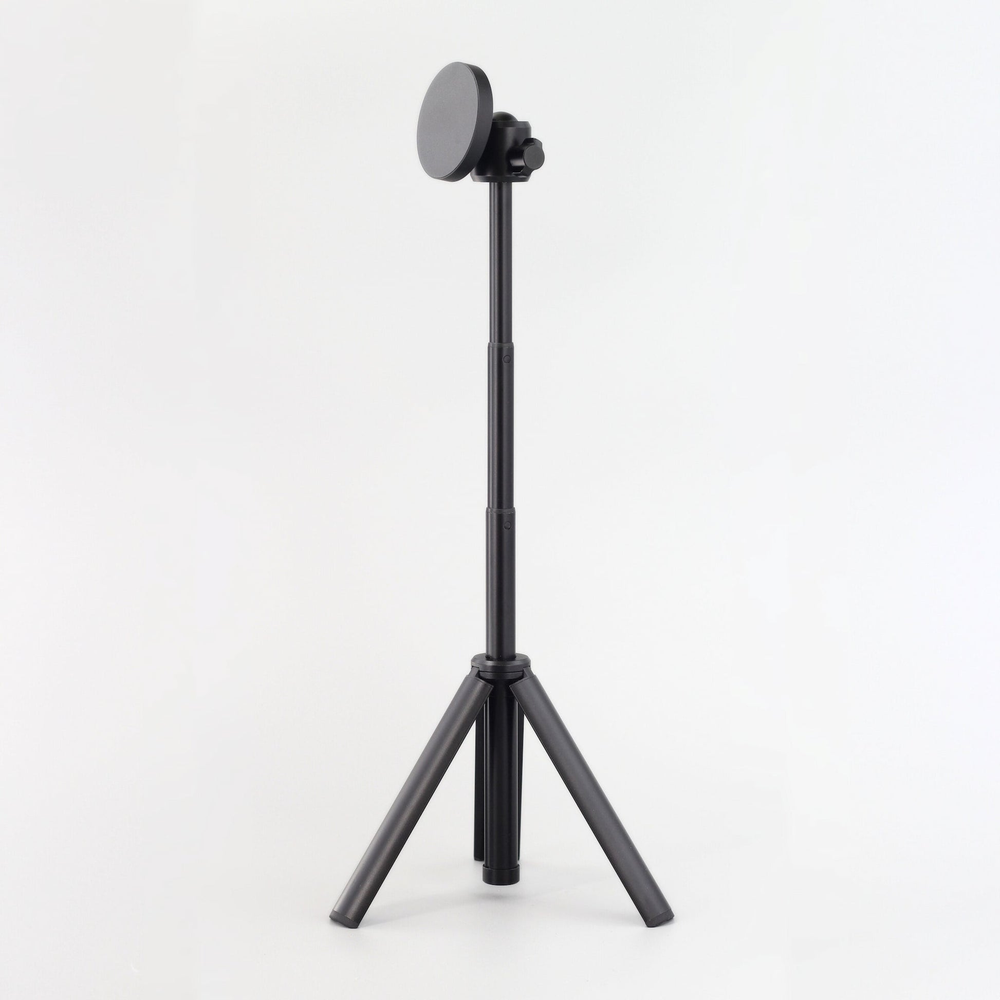 FLEXSTA portable monitor stand fully extended showing black aluminium build and magnetic head
