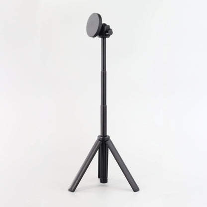 FLEXSTA portable monitor stand fully extended showing black aluminium build and magnetic head